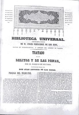 Inicio del Tratado de Beccaria