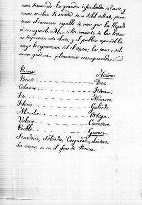 Fin de la Advertencia y Reparto de Personajes