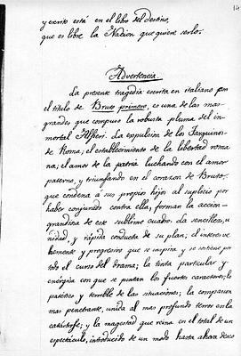 Fin del prólogo e inicio de la Advertencia