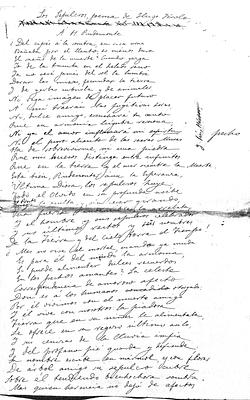 Primera redacción manuscrita