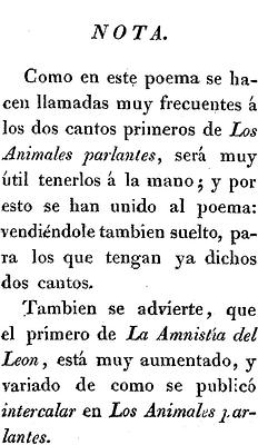 Nota preliminar a La Aministia del León