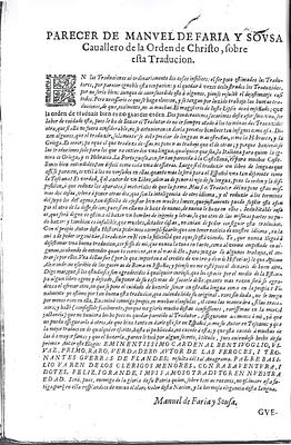 Parecer de Faria y Sousa