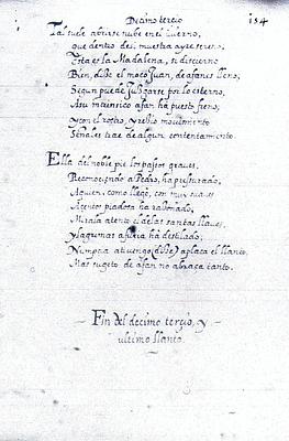 Fin de la obra de Tansillo